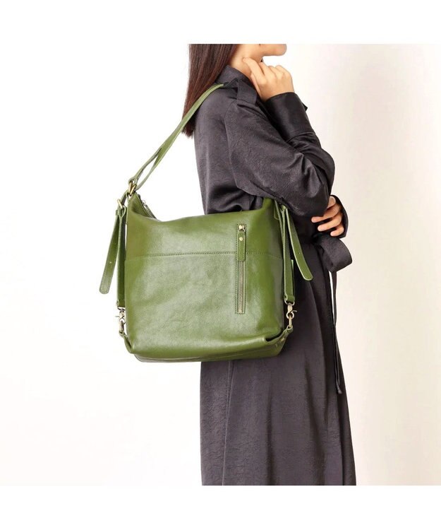 UNBILLION アトランタ ATLANTA / 牛革2wayリュック グリーン