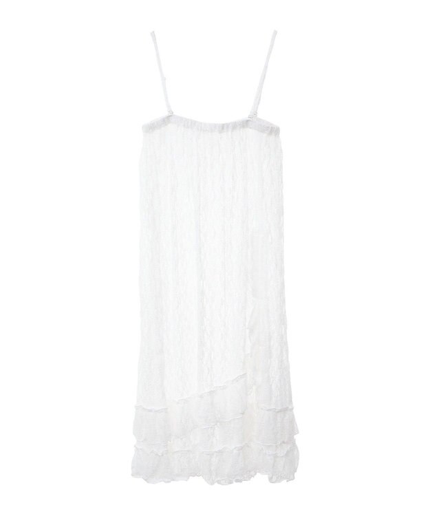 earth music&ecology ２ｗａｙレースレイヤードスカート Off White