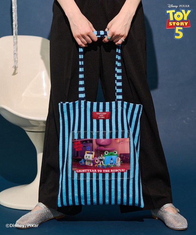 AMERICAN HOLIC 【TOY STORY 5】ストライプパイルトートBAG Blue