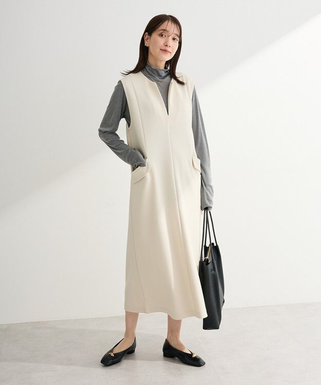 Green Parks 　ダンボールスキッパージャンパースカート Ivory