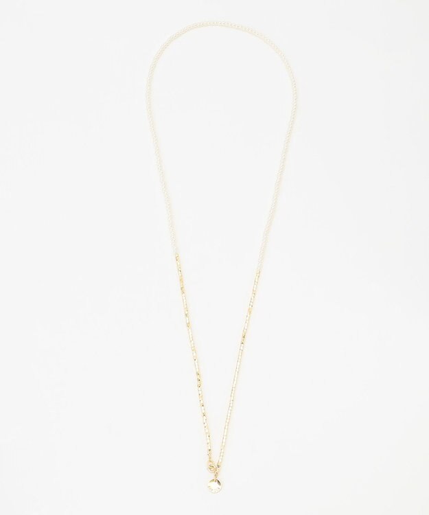 ANY SIS 【2WAY】パール調ストーン ネックレス キスカ