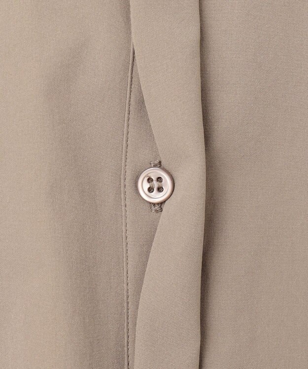 ICB 【接触冷感・UVカット・洗える】ヴィンテージスパンブロード デザインブラウス クリームブラウン系