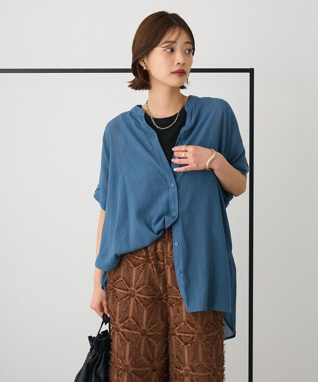 CRAFT STANDARD BOUTIQUE ヴィンテージボイルミルフィーユチュニック Blue