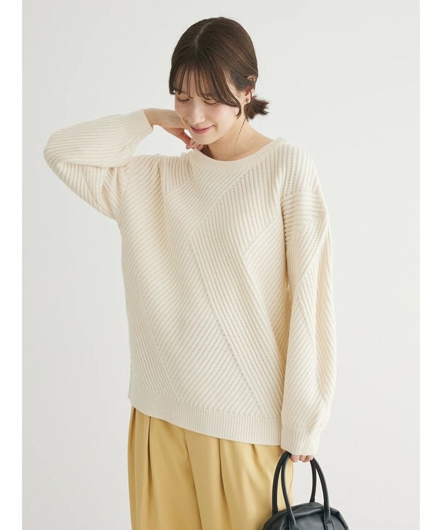 Green Parks ・Ｐｅｔｉｔ　Ｆｌｅｕｒ　ランダムキリカエニット Off White