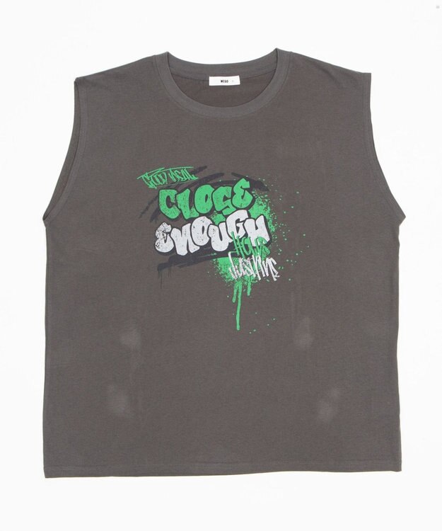 WEGO 【ユニセックス着用ITEM/MLサイズ展開】グラフィックBIGノースリーブ 柄6