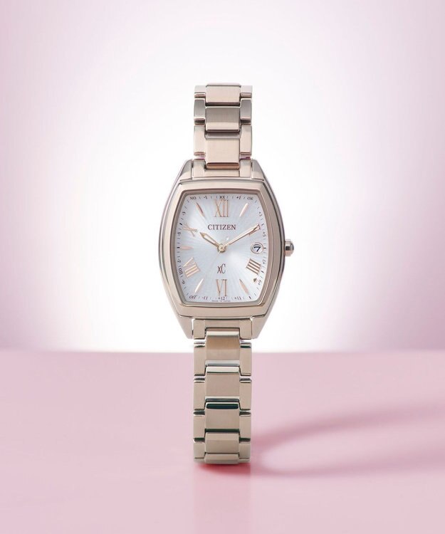 CITIZEN 【xC】柔らかなフォルムのトノー型電波時計 サクラカラー ES9395-53A サクラ色