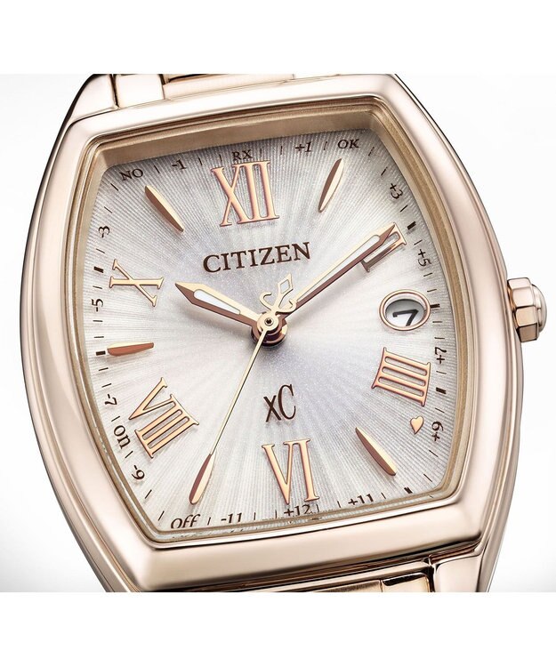 CITIZEN 【xC】柔らかなフォルムのトノー型電波時計 サクラカラー ES9395-53A サクラ色