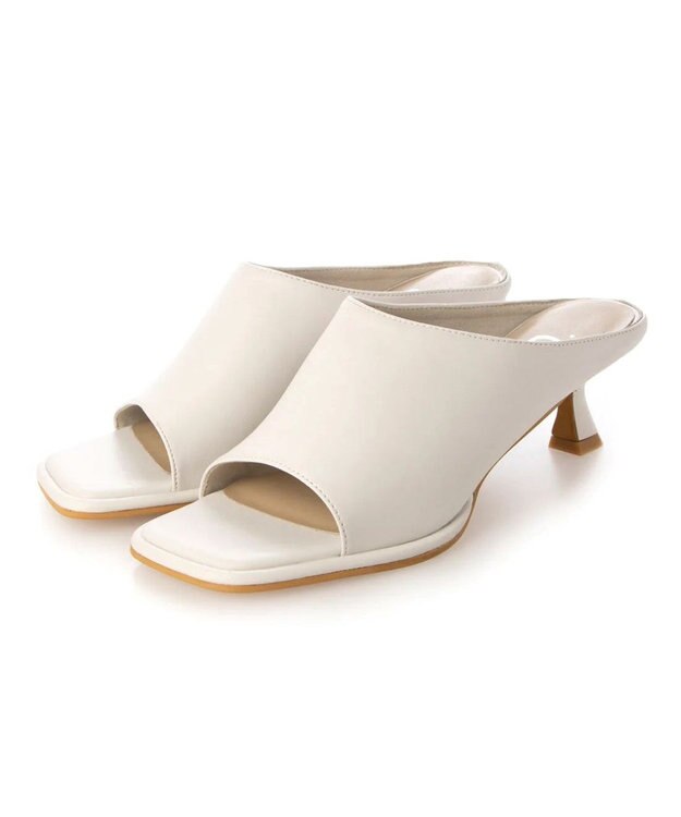 APOM オブリークスクエアカバーミュール アイボリー