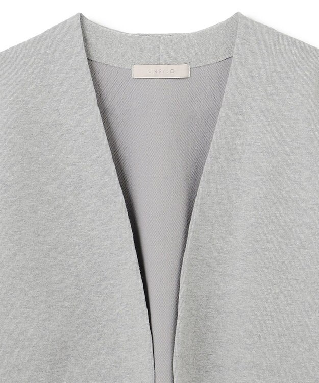 UNFILO L スポンジニット カーディガン グレー