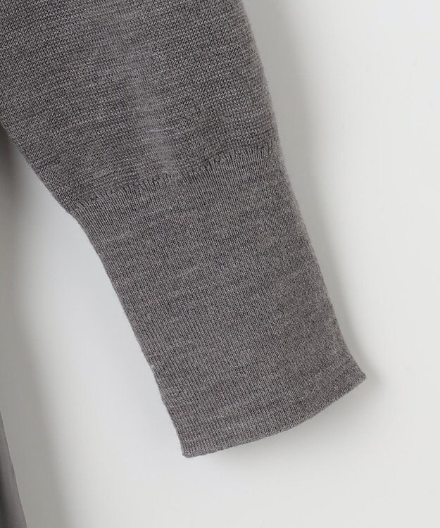 自由区 【カタログ掲載】ウールミラノ異素材 ワンピース グレー