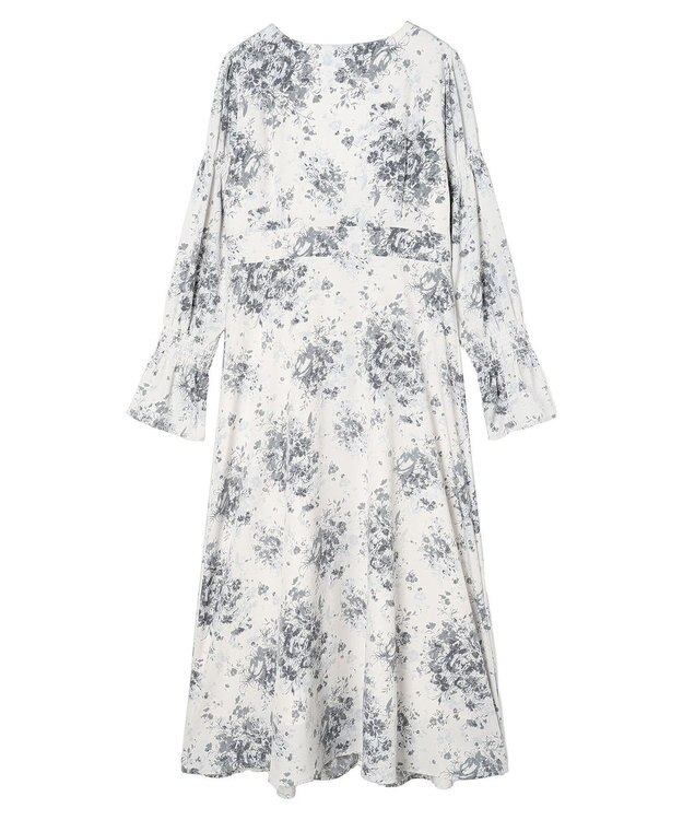 Maison de FLEUR フラワープリントワンピース Gray