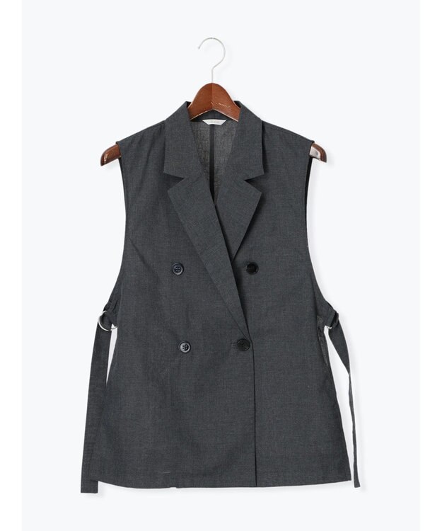 Te chichi サイドオープンライトジレ グレー