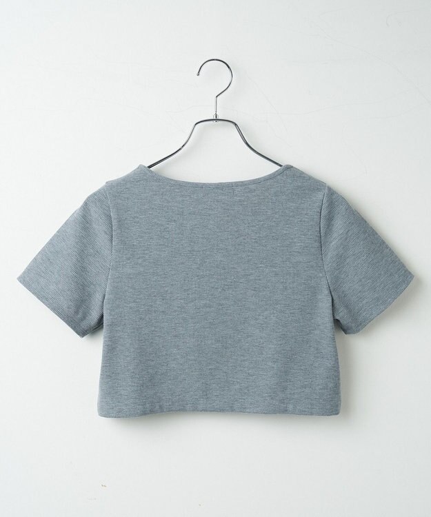 WEGO フロントクロスショートリブT グレー