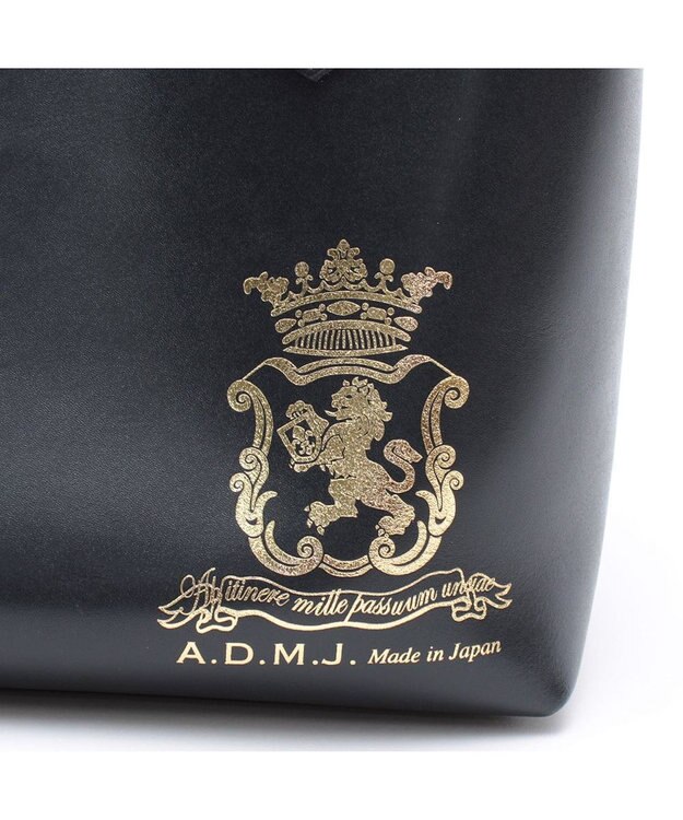 A.D.M.J. 【撥水】リバティソフト25ｃｍ中仕切 トート ネイビー