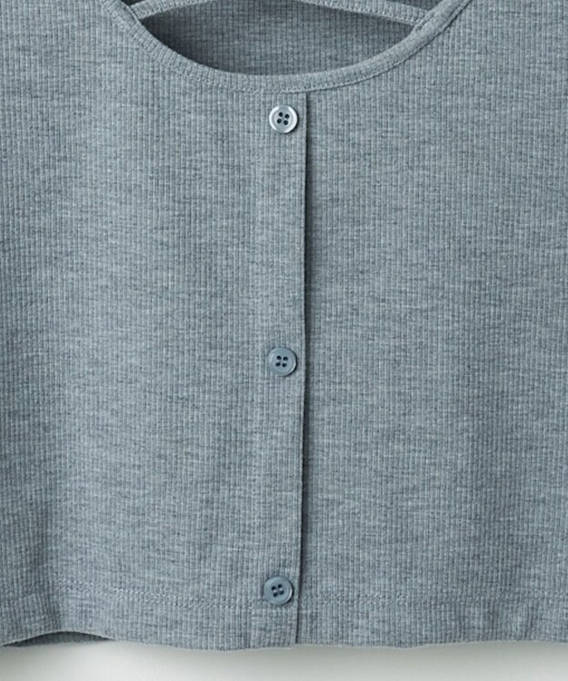 WEGO フロントクロスショートリブT グレー