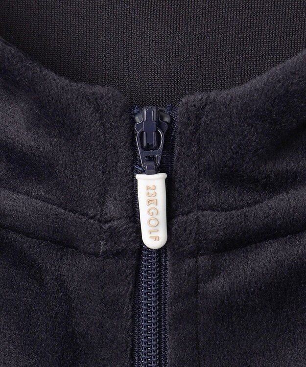 23区GOLF 【WOMEN】【ストレッチ】ベロアフーディ ネイビー系