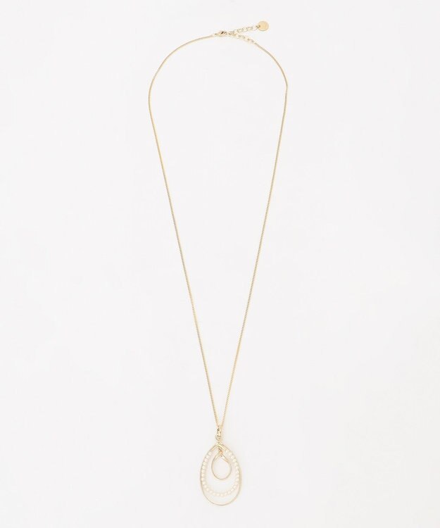 J.PRESS LADIES ドロップパール ネックレス ゴールド系