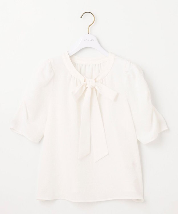 ANY SIS S 【低身長企画】2WAYボウタイ ブラウス アイボリー