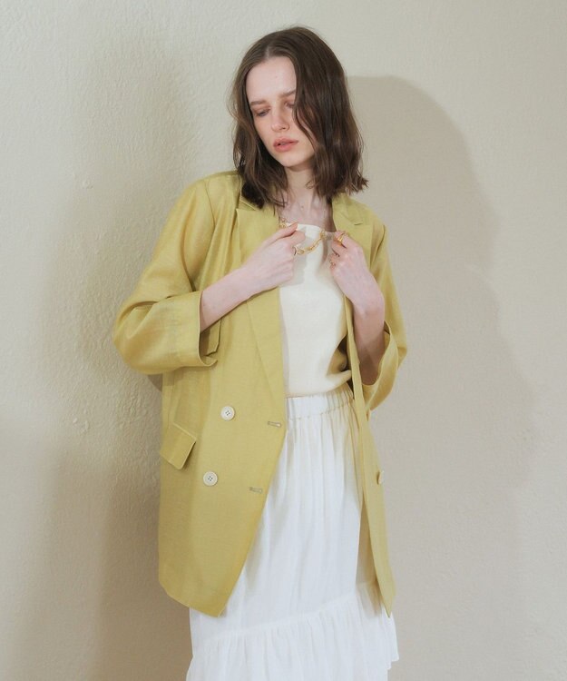 YECCA VECCA シアーテーラードジャケット Yellow