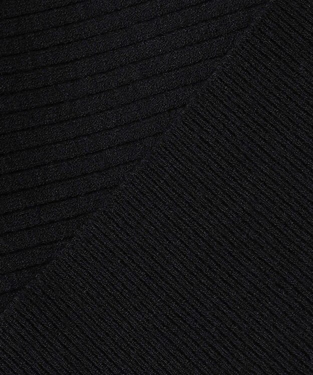 自由区 【洗える/セット可】レーヨンストレッチ ドルマンスリーブニット ブラック系