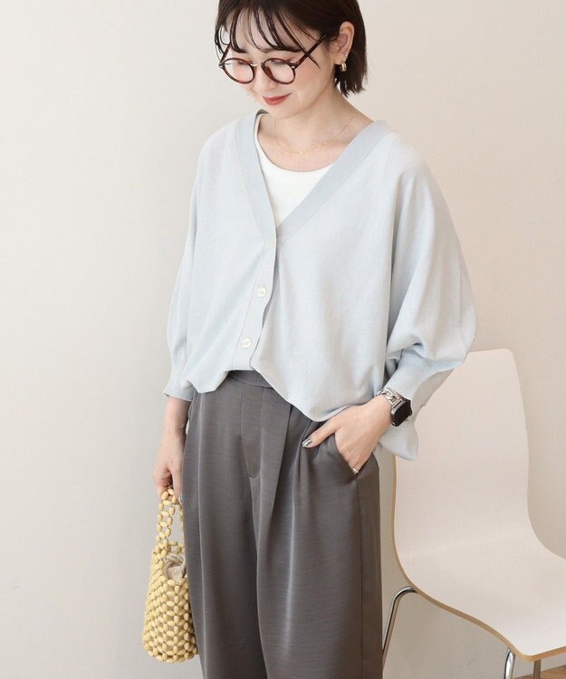 AMERICAN HOLIC 【先行予約】【WEB限定】UVカットドルマンカーディガン Light Gray