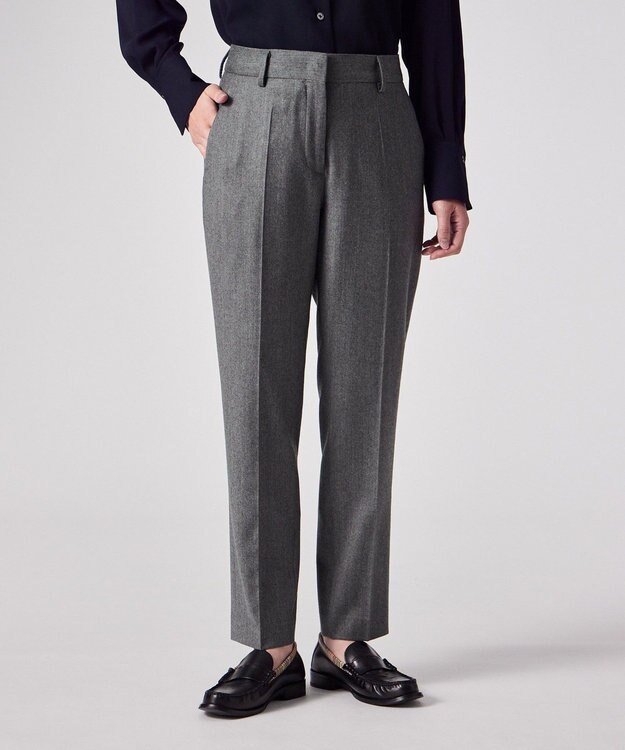 Paul Smith カシミアブレンド フランネル テーパードパンツ グレー