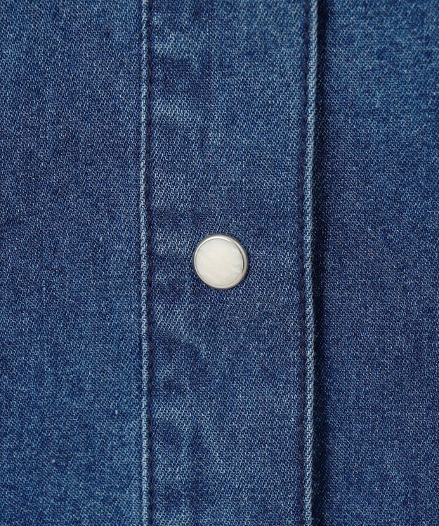 組曲 S デニム シャツジャケット ユーズドブルー系