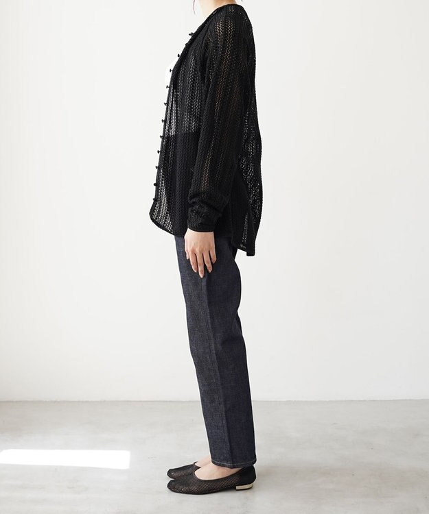 woadblue ＜坪田あさみさんコラボ＞ワイドテーパード  デニムパンツ RIGIDBLUE