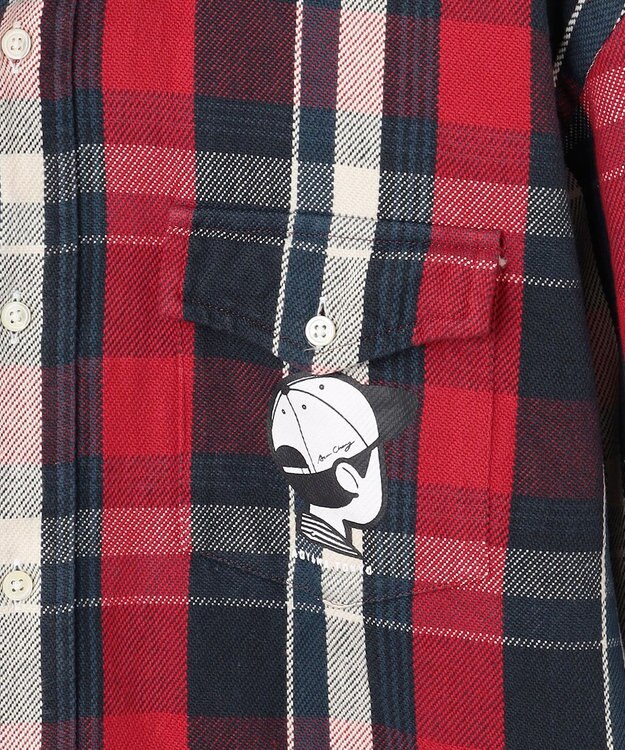 J.PRESS MEN 【AaronChang】【UNISEX】ヘビーフランネル シャツ / オーセンティックフィット ネイビー系4