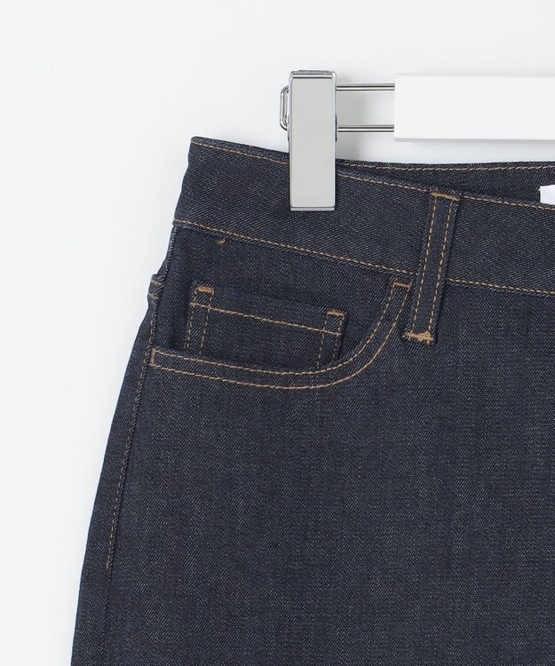 自由区 【洗える】365DENIMワイドストレート パンツ ネイビー系