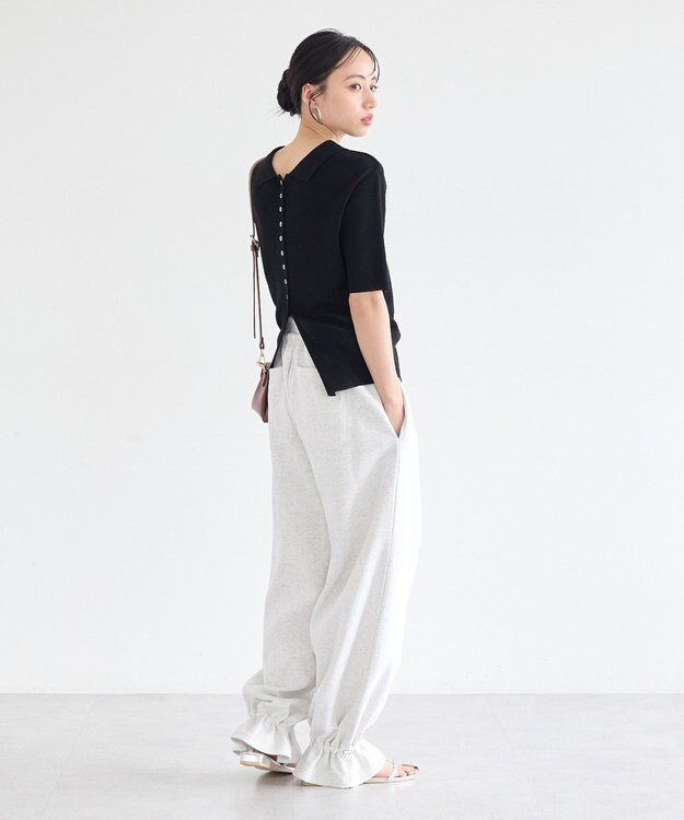 earth music&ecology 前後2WAYポロニット Black