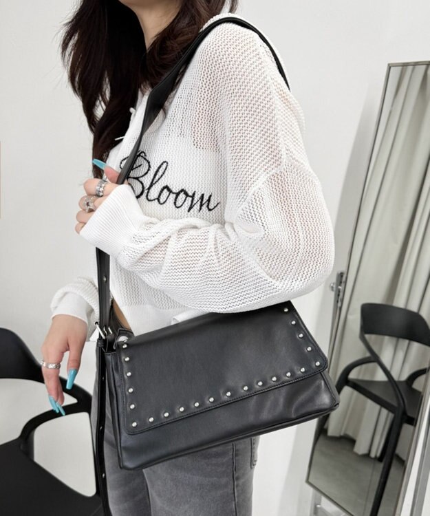 WEGO フラップスタッズショルダー ブラック