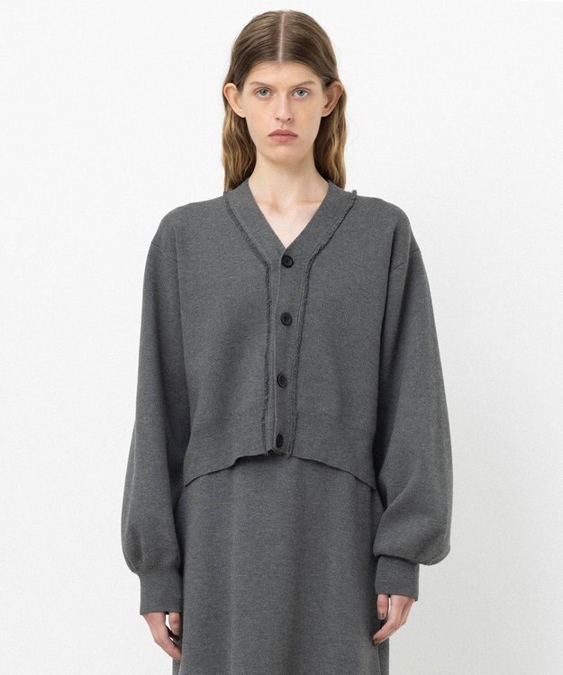 NAVE 【ReNAVE・洗える】スムースニット カーディガン グレー系