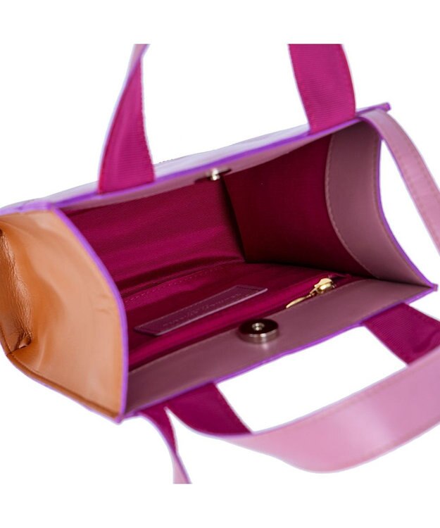 tsumori chisato CARRY キラネコエコレザー ハンドバッグ 2way ショルダーバッグ ピンク