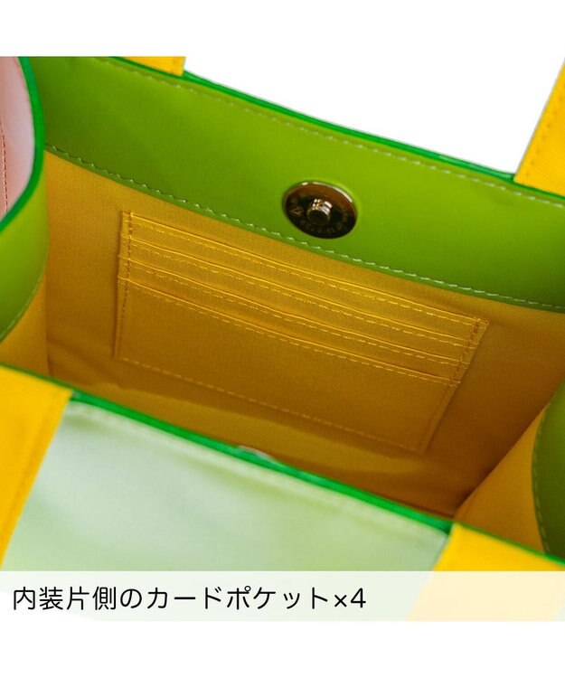 tsumori chisato CARRY キラネコエコレザー ハンドバッグ 2way ショルダーバッグ グリーン