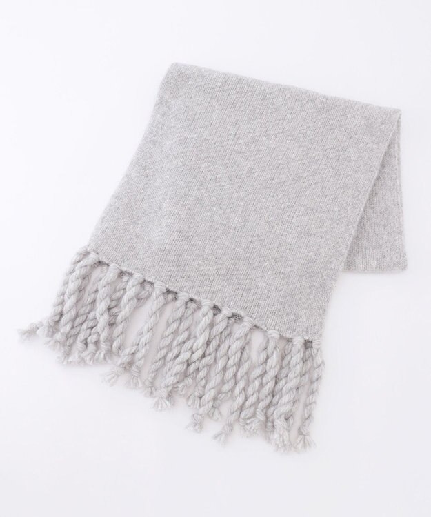 23区 ベビーアルパカ マフラー ライトグレー系