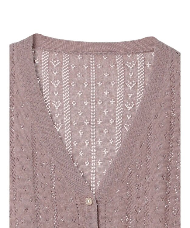 earth music&ecology キラキラボタンハートカーディガン Pink
