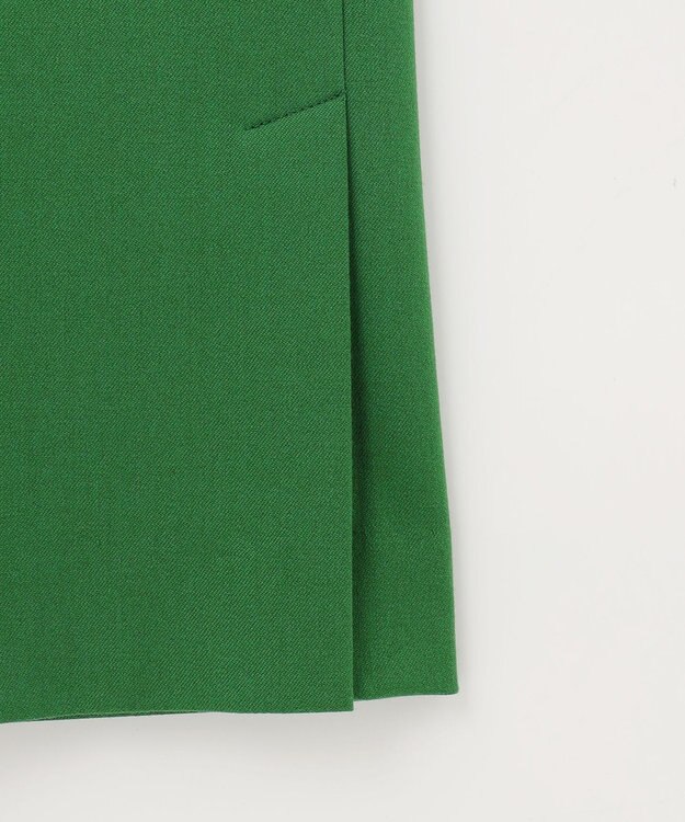 自由区 【洗える】T/R/Wストレッチストレート パンツ グリーン系