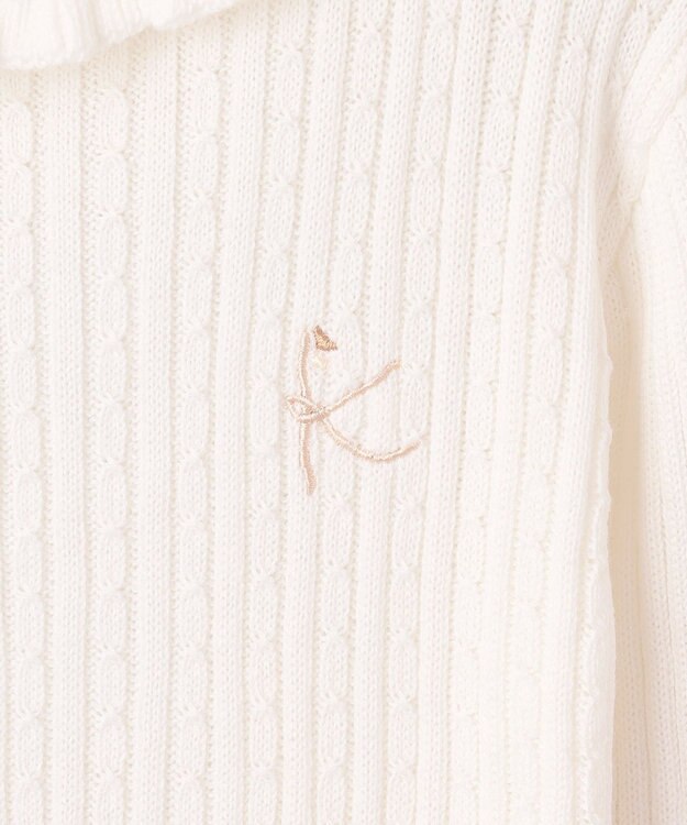 組曲 KIDS 【110-140cm】リブ ニット オフホワイト系