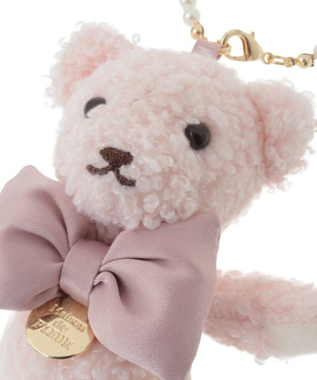 Maison de FLEUR 【限定カラーあり】リボンベアチャーム Pink