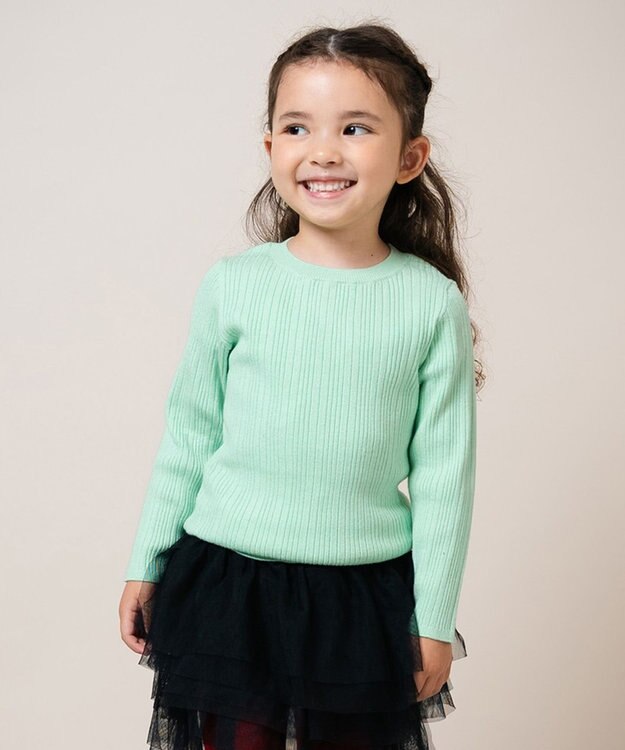 ami amie 【UNISEX】リブニットカットソー145cm ライトグリーン