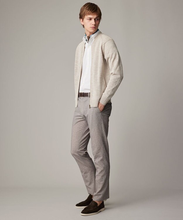 JOSEPH ABBOUD 【ストレッチ/イージーケア】コンパクトジャージーサッカーシャツ ホワイト系1