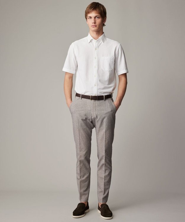 JOSEPH ABBOUD 【ストレッチ/イージーケア】コンパクトジャージーサッカーシャツ ホワイト系1