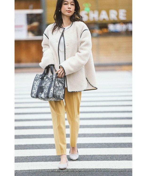 ANY SIS 【大人百花掲載 ヨンアさん着用】シリーズ累計7万本突破！サーモ2WAYストレッチ テーパードパンツ 【WEB限定】イエロー