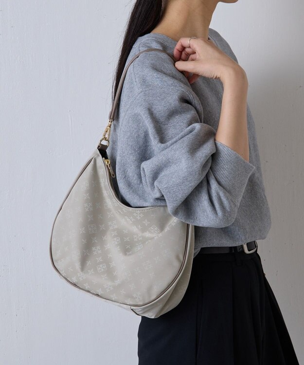 russet 2WAYショルダーバッグ【ナイロンジャガード】(CE-1446) Ecru