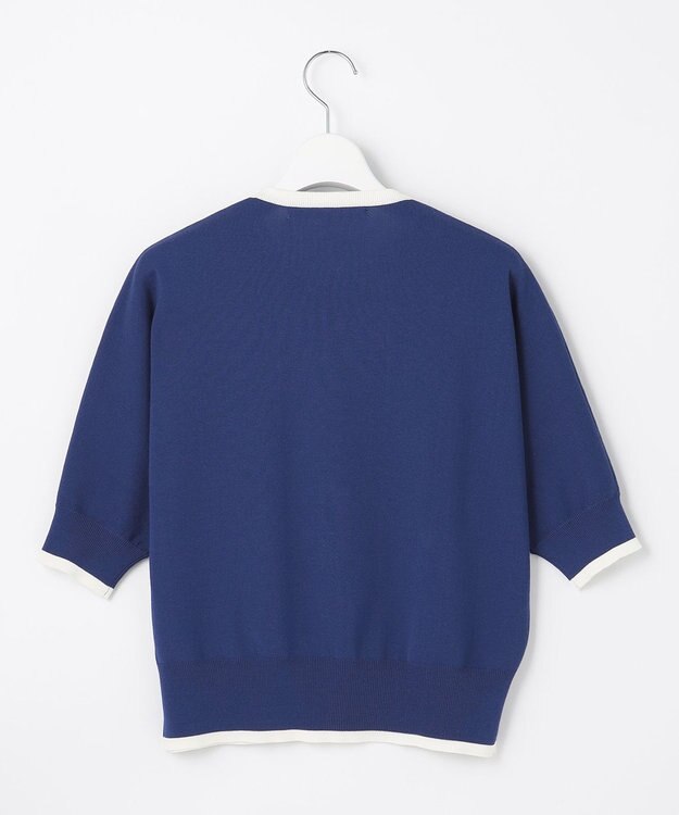 自由区 【洗える/マルチWAY】コットンアセテートニットセットアップ ダルブルー系1