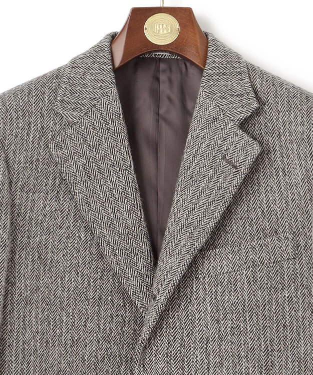 J.PRESS MEN 【KING SIZE】【定番】LOVAT LAVEROCK TWEED ヘリンボンツイードジャケット グレー系1