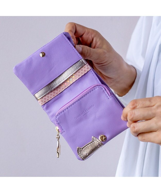 tsumori chisato CARRY きら星スター ミニ財布財布 2つ折り財布 ラベンダー
