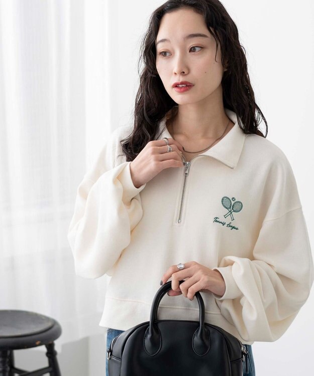 WEGO ハーフジップショートスウェット 柄2