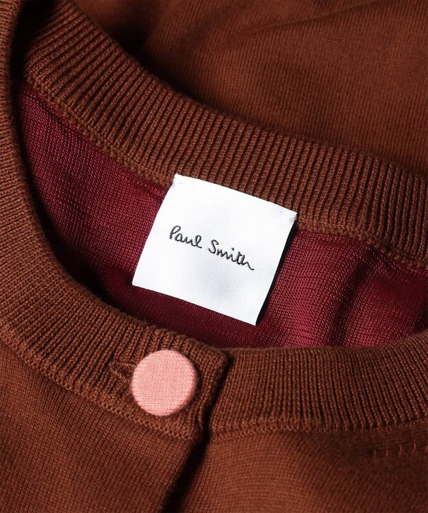 Paul Smith ベーシック クルーネック 半袖カーディガン ブラウン